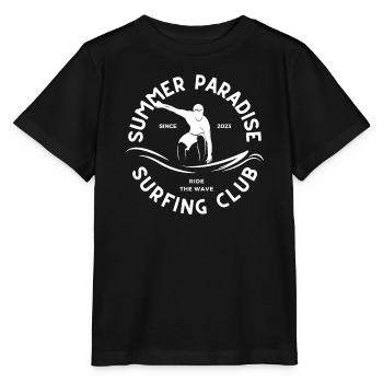 surfing, surfing, surfing club, surf spot - Stanley/Stella MINI CREATOR Kids’ T-Shirt - black - Front - Mikhail (115cm)