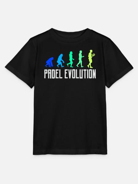 Spieler Evolution Padel Padelspiel Statement - Stanley/Stella Kinder T-Shirt MINI CREATOR - Schwarz
