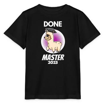 Master 2023 - Master abgeschlossen - Stanley/Stella Kinder T-Shirt MINI CREATOR  - Schwarz - Vorne - Mikhail (115cm)