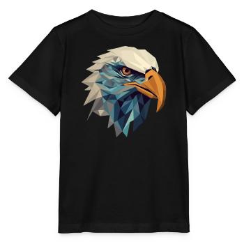Stylized, geometric eagle - Stanley/Stella MINI CREATOR Kids’ T-Shirt - black - Front - Mikhail (115cm)