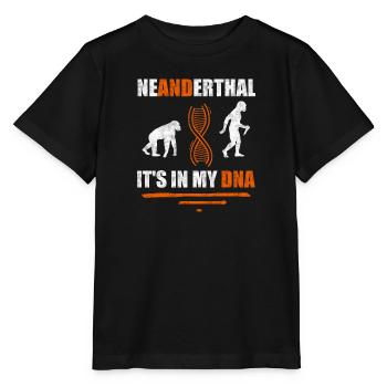 Neanderthal It's in my DNA anthropologist - Stanley/Stella MINI CREATOR Kids’ T-Shirt - black - Front - Mikhail (115cm)