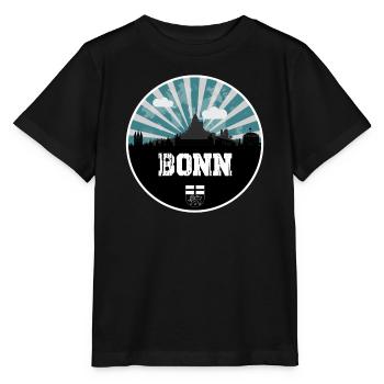 Bonn Skyline Blue Hour - Stanley/Stella MINI CREATOR Kids’ T-Shirt - black - Front - Mikhail (115cm)