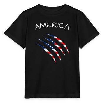 United States of America, USA, America  - Stanley/Stella Kinder T-Shirt MINI CREATOR  - Schwarz - Vorne - Mikhail (115cm)