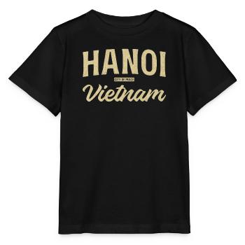 Hanoi Vietnam City of Peace Vintage - Stanley/Stella Kinder T-Shirt MINI CREATOR  - Schwarz - Vorne - Mikhail (115cm)