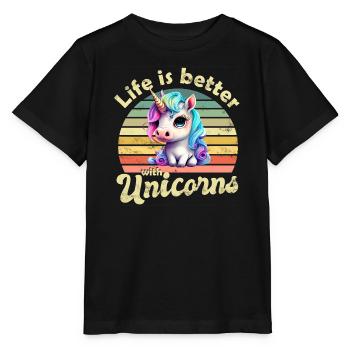 Licornes Licornes - T-shirt bio MINI CREATOR Stanley/Stella Enfant - noir - Devant - Mikhail (115cm)