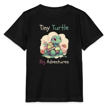 Conception d’aventure de tortue minuscule - T-shirt bio MINI CREATOR Stanley/Stella Enfant - noir - Devant - Mikhail (115cm)
