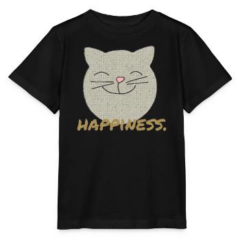 katze happiness - Stanley/Stella Kinder T-Shirt MINI CREATOR  - Schwarz - Vorne - Mikhail (115cm)