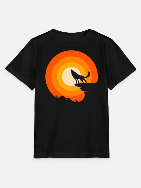 Wolf ist mein Krafttier - Stanley/Stella Kinder T-Shirt MINI CREATOR - Schwarz