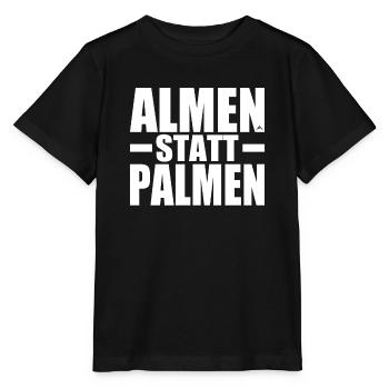 Almen Statt Palmen Berge Skifahren Bergsteigen Alm - Stanley/Stella Kinder T-Shirt MINI CREATOR  - Schwarz - Vorne - Mikhail (115cm)