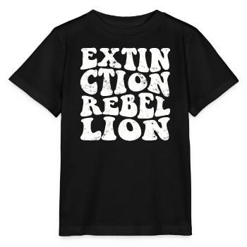 Extinction Rebellion Rétro blanc - T-shirt bio MINI CREATOR Stanley/Stella Enfant - noir - Devant - Mikhail (115cm)