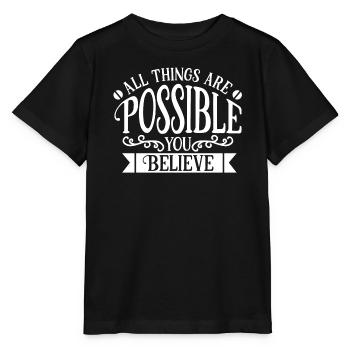 Träume, Träume leben, alles ist möglich - Stanley/Stella Kinder T-Shirt MINI CREATOR  - Schwarz - Vorne - Mikhail (115cm)