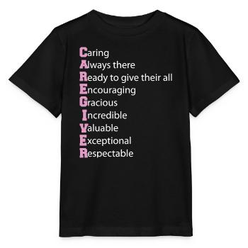 Caregiver Definition Elderly Caregiving Carer - Stanley/Stella MINI CREATOR Kids’ T-Shirt - black - Front - Mikhail (115cm)