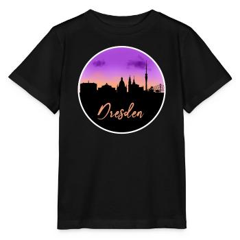 Ligne d’horizon fine de Dresde - T-shirt bio MINI CREATOR Stanley/Stella Enfant - noir - Devant - Mikhail (115cm)