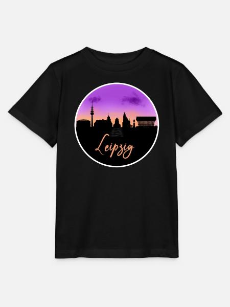 Leipzig Fine Skyline - Stanley/Stella Kinder T-Shirt MINI CREATOR  - Schwarz