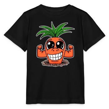 carotte forte - T-shirt bio MINI CREATOR Stanley/Stella Enfant - noir - Devant - Mikhail (115cm)