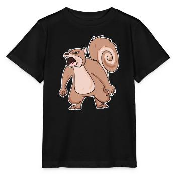 angry squirrel - Stanley/Stella MINI CREATOR Kids’ T-Shirt - black - Front - Mikhail (115cm)