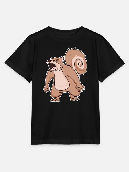 wütendes Eichhörnchen - Stanley/Stella Kinder T-Shirt MINI CREATOR  - Schwarz