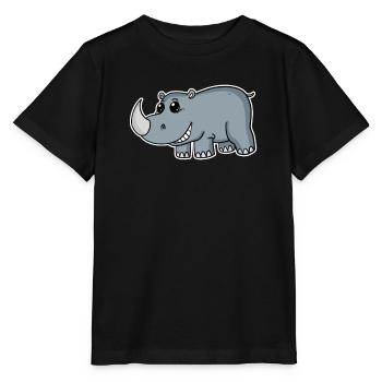 Nashörner Nashorn - Stanley/Stella Kinder T-Shirt MINI CREATOR  - Schwarz - Vorne - Mikhail (115cm)