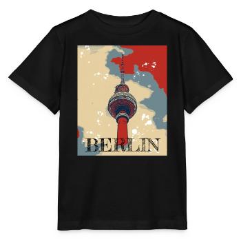 Fernsehturm Berlin The Place to be - T-shirt bio MINI CREATOR Stanley/Stella Enfant - noir - Devant - Mikhail (115cm)