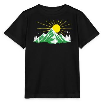 Berge Natur Wandern Naturliebhaber Gletscher - Stanley/Stella Kinder T-Shirt MINI CREATOR  - Schwarz - Vorne - Mikhail (115cm)