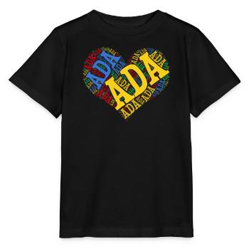 t-shirt Ada t-shirt heart word cloud gift idea - Stanley/Stella MINI CREATOR Kids’ T-Shirt - black - Front - Mikhail (115cm)