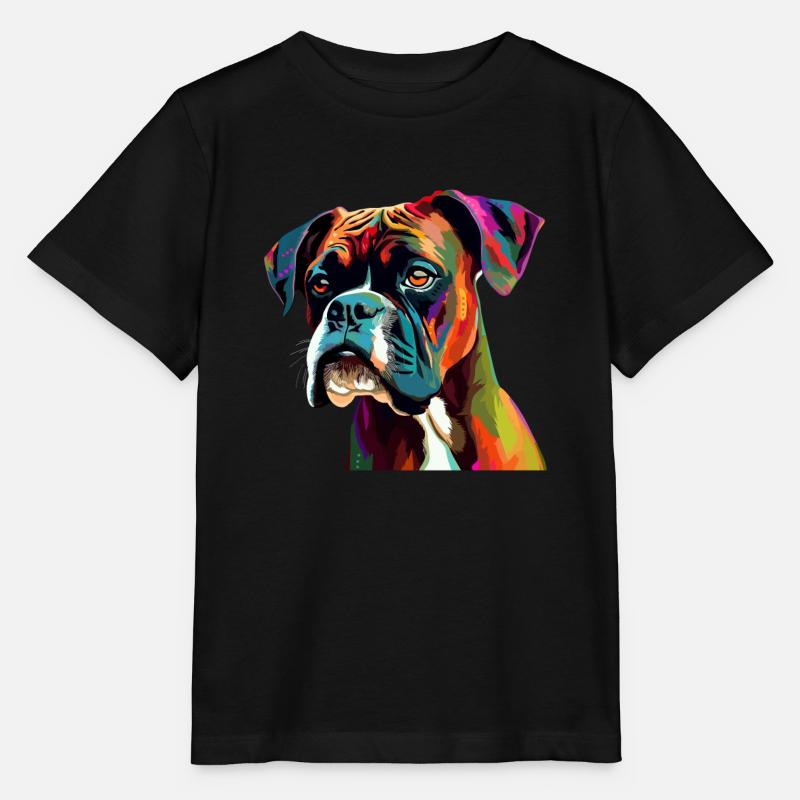 Boxer Hund Bunt - Stanley/Stella Kinder T-Shirt MINI CREATOR  - Schwarz