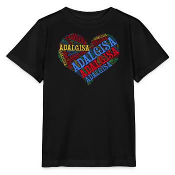 t-shirt name Adalgisa heart word cloud t-shirt - Stanley/Stella MINI CREATOR Kids’ T-Shirt - black - Front - Mikhail (115cm)