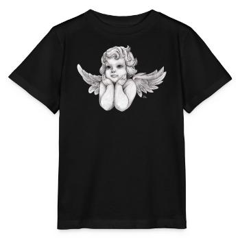 Petit ange chérubin rêveur - T-shirt bio MINI CREATOR Stanley/Stella Enfant - noir - Devant - Mikhail (115cm)