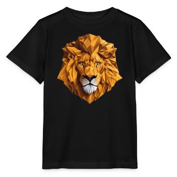 Tête de lion - T-shirt bio MINI CREATOR Stanley/Stella Enfant - noir - Devant - Mikhail (115cm)