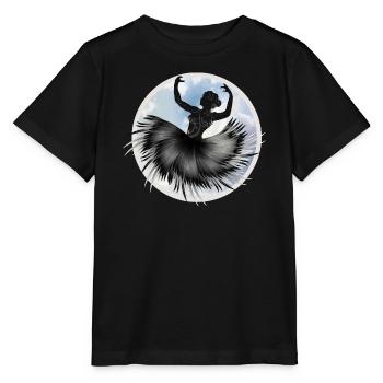 Danseur de ballet dansant dans les nuages avec un plumage - T-shirt bio MINI CREATOR Stanley/Stella Enfant - noir - Devant - Mikhail (115cm)
