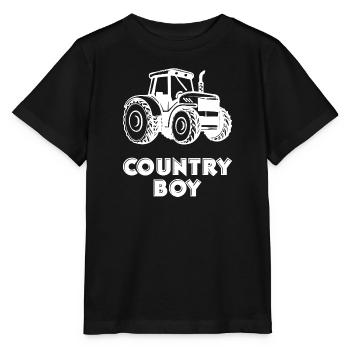 Kraftfahrzeug Statement Landleben Traktor Landluft - Stanley/Stella Kinder T-Shirt MINI CREATOR  - Schwarz - Vorne - Mikhail (115cm)