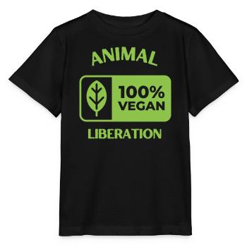 Animal Liberation, vegan - Stanley/Stella MINI CREATOR Kids’ T-Shirt - black - Front - Mikhail (115cm)