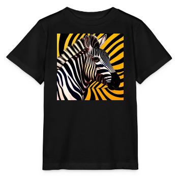 Zèbre - T-shirt bio MINI CREATOR Stanley/Stella Enfant - noir - Devant - Mikhail (115cm)