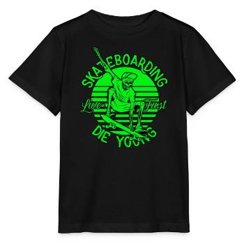Skateboarden, Skateboarden, Skateboarden - Stanley/Stella Kinder T-Shirt MINI CREATOR  - Schwarz - Vorne - Mikhail (115cm)