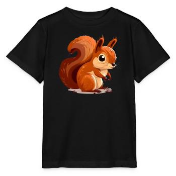 Charme Écureuil Ensoleillé - T-shirt bio MINI CREATOR Stanley/Stella Enfant - noir - Devant - Mikhail (115cm)