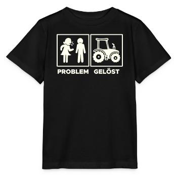 Landwirtschaft Traktor Feld Landleben Statement - Stanley/Stella Kinder T-Shirt MINI CREATOR  - Schwarz - Vorne - Mikhail (115cm)
