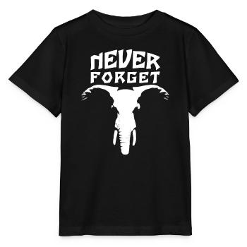 Elephant Never Forget - Ne Jamais Oublier - Stanley/Stella MINI CREATOR Kids’ T-Shirt - black - Front - Mikhail (115cm)