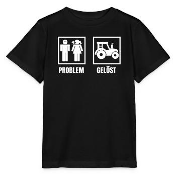 Traktor Statement Landleben Landmaschinen Landwirt - Stanley/Stella Kinder T-Shirt MINI CREATOR  - Schwarz - Vorne - Mikhail (115cm)