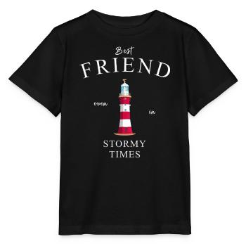 Bester Freund, beste Freundin, Leuchtturm England - Stanley/Stella Kinder T-Shirt MINI CREATOR  - Schwarz - Vorne - Mikhail (115cm)