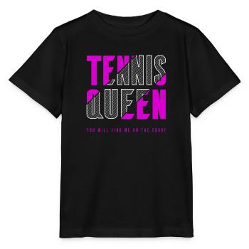 Tennis Königin - Stanley/Stella Kinder T-Shirt MINI CREATOR  - Schwarz - Vorne - Mikhail (115cm)