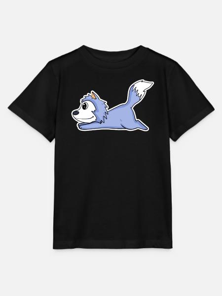 liegender Wolf - Stanley/Stella Kinder T-Shirt MINI CREATOR - Schwarz