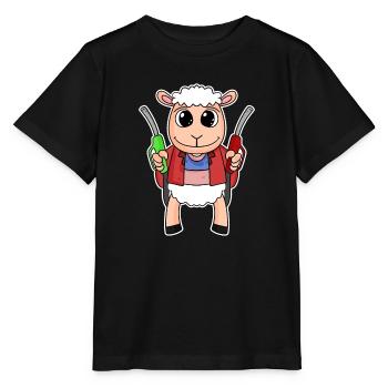 Gas station attendant sheep gas station - Stanley/Stella MINI CREATOR Kids’ T-Shirt - black - Front - Mikhail (115cm)