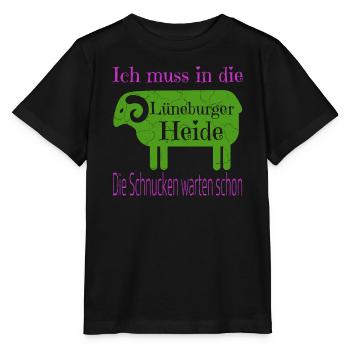 Lüneburger Heide Motiv - Stanley/Stella Kinder T-Shirt MINI CREATOR  - Schwarz - Vorne - Mikhail (115cm)