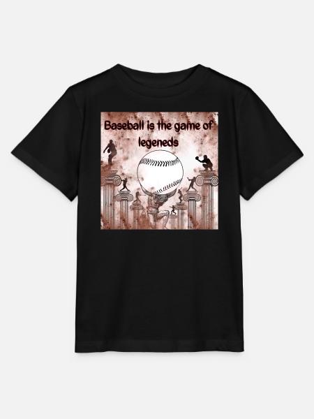 Legendäre Baseball-Illustration mit Säulenmotiv - Stanley/Stella Kinder T-Shirt MINI CREATOR  - Schwarz