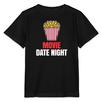 Movies Statement Cineast Binge Watching Popcorn - Stanley/Stella Kinder T-Shirt MINI CREATOR  - Schwarz - Vorne - Mikhail (115cm)