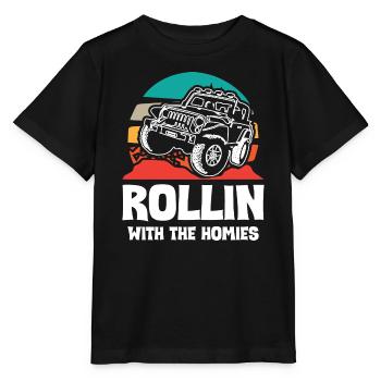 Jeeps Rollin avec The Homies - T-shirt bio MINI CREATOR Stanley/Stella Enfant - noir - Devant - Mikhail (115cm)