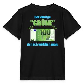 Den Grüne mag ich ! - Stanley/Stella Kinder T-Shirt MINI CREATOR  - Schwarz - Vorne - Mikhail (115cm)