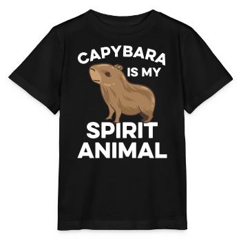 Capybara Zootier Design - Stanley/Stella Kinder T-Shirt MINI CREATOR  - Schwarz - Vorne - Mikhail (115cm)