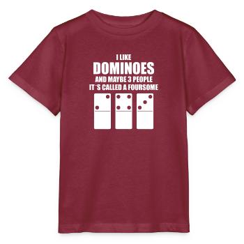 Domino Design - Stanley/Stella MINI CREATOR Kids’ T-Shirt - burgundy - Front - Kain (125cm)