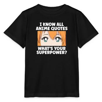 Anime Serien Design - Stanley/Stella Kinder T-Shirt MINI CREATOR  - Schwarz - Vorne - Mikhail (115cm)
